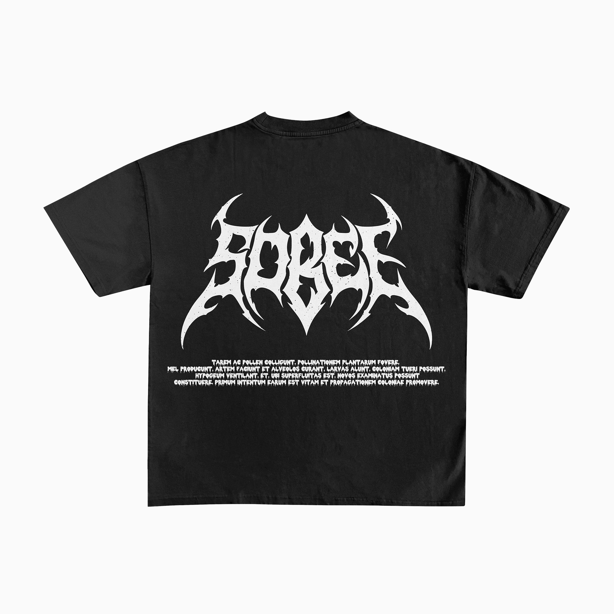 T-shirt noir, coupe boxy crop, logo noir SOBEE en sérigraphie au dos, couture premium, coton épais